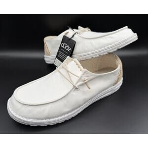 Hey Dude Wendy Chambray White Sand Slip On Shoes Women’s Size 11 Loafers